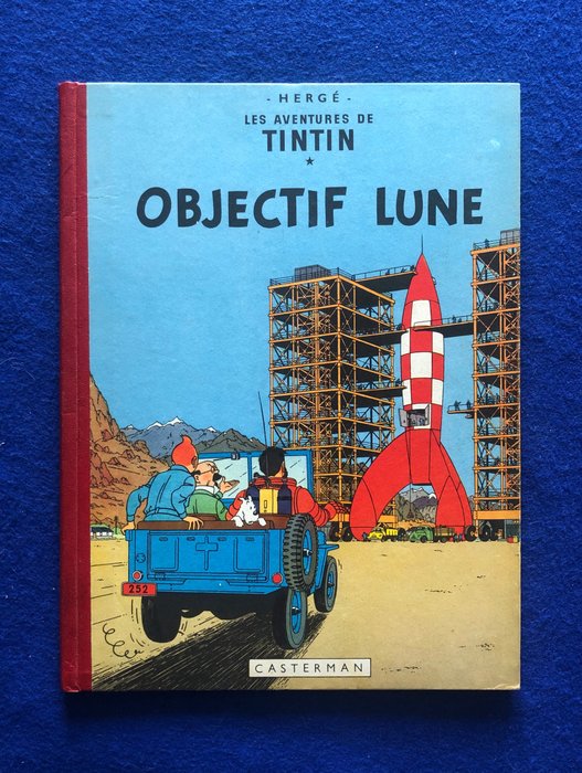 Tintin T16 - Objectif Lune (B8) - C - Eerste Franse editie - (1953)