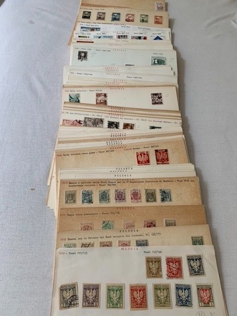 Polen 1919/1981 - Uitgebreide collectie Polen op meer dan 175 kaarten waarbij veel betere zegels en series
