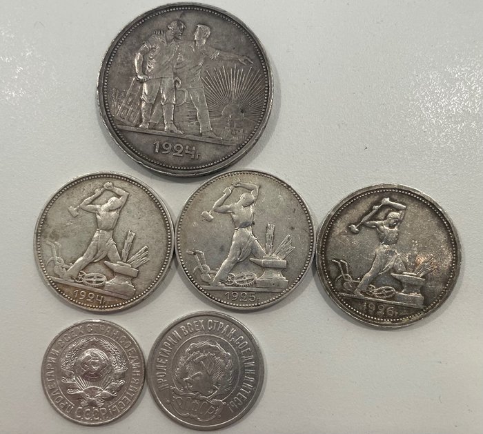 Russland, Sowjetunion (Soviet Union). Lot of 6 Coins