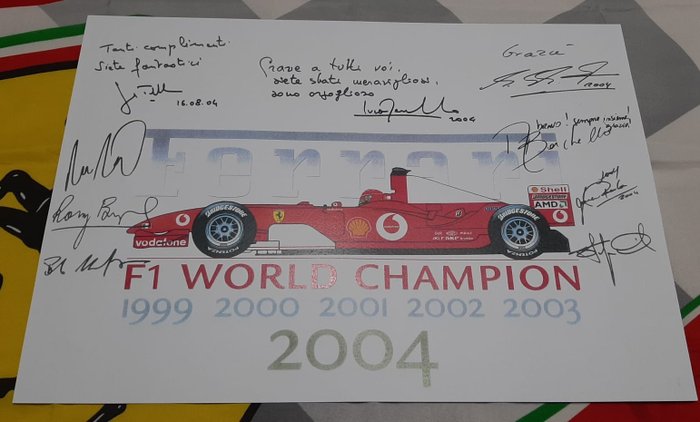 Ferrari - Formula Uno - F1 world champion 1999-2004 - Stampa sportiva
