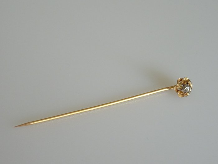 18 carati Oro giallo - Fermacravatta Diamante