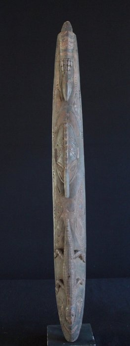 Stele ancestrale con animale totem - 93 cm (1) - Legno - Papua Nuova Guinea 