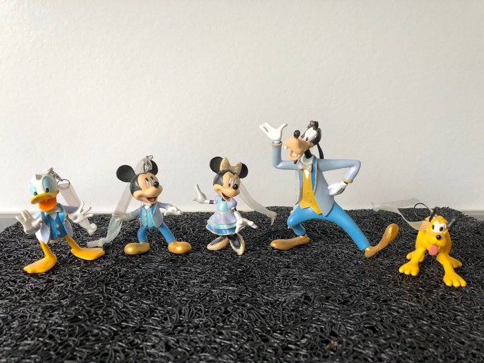 Walt Disney World - 5 Ornaments - Mickey & Friends - WDW 50th Anniversary