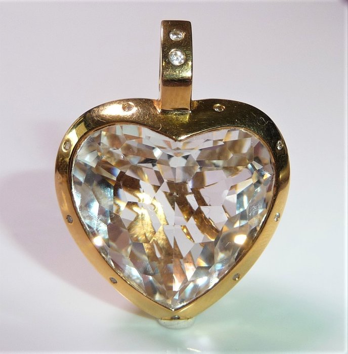Jette Joop - 18 carati Oro giallo - Pendente - 0.15 ct Diamanti - Taglio brillante - + Cristallo di rocca