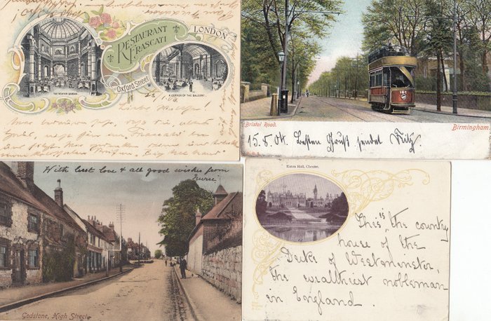 Royaume-Uni - Villes, villages, paysages, topographie - Cartes postales (Collection de 250) - 1899-1945