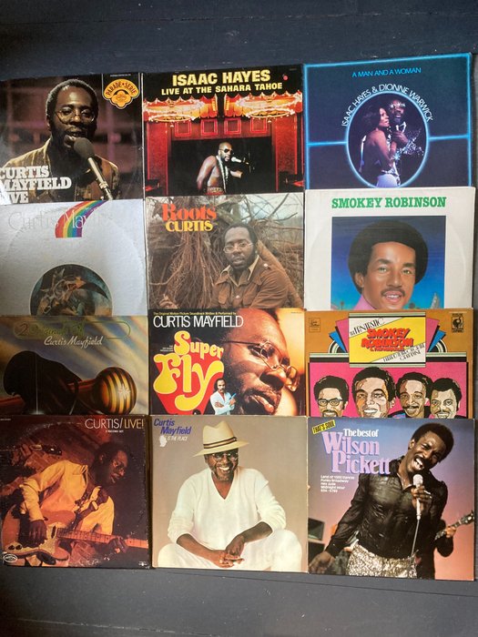 Curtis Mayfield, Isaac Hayes - Smokey Robinson - Diverse titels - 2xLP Album (dubbel album), LP's - Stereo - 1970/1981