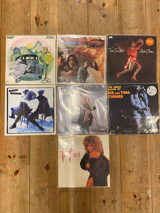 Tina Turner & Related - 7 Great Records || All VG+!!! - Diverse titels - LP's - 1973/1984