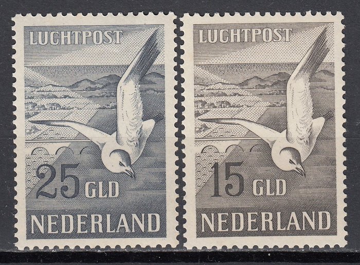 Nederland 1951 - Luchtpost Zeemeeuwen - NVPH LP12/LP13
