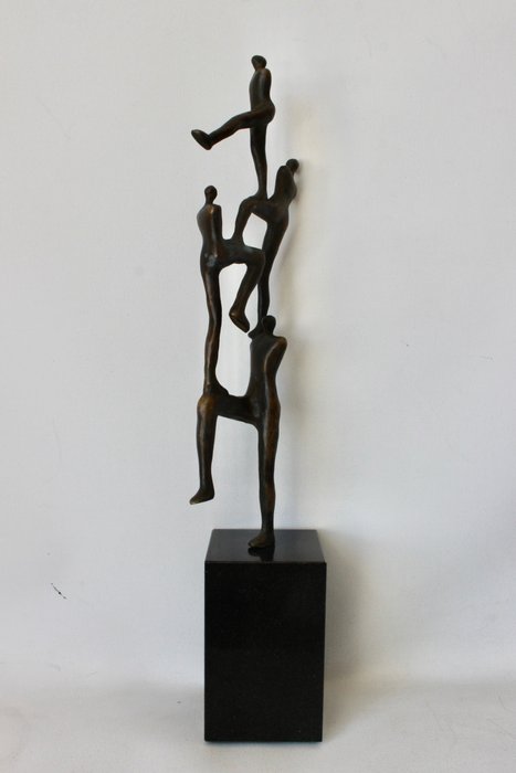 Artihove - Corry Ammerlaan - van Niekerk - 雕塑, Samen Hogerop - 29.5 cm - 黄铜色 - 2007