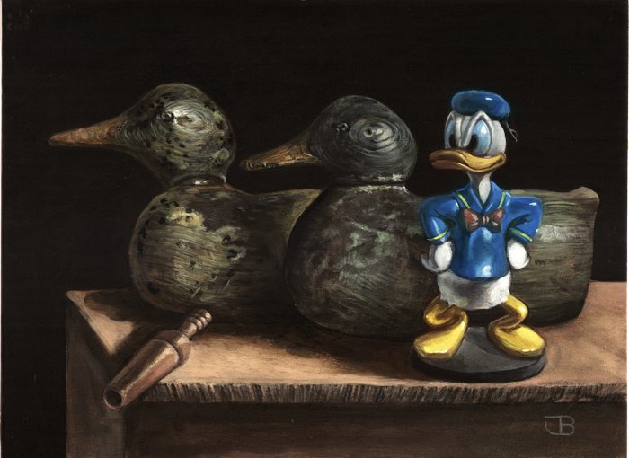 Preview of the first image of Donald Duck - Still life with duck decoys - Loose page - (2022).