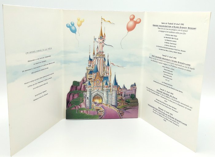 Euro Disney Resort - Official Invitation - Grand Opening - 3-day festivities - (1992)