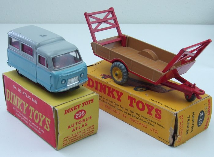 Dinky Toys - 1:43 - Autobus Atlas No. 195, Harvest Trailer No. 320