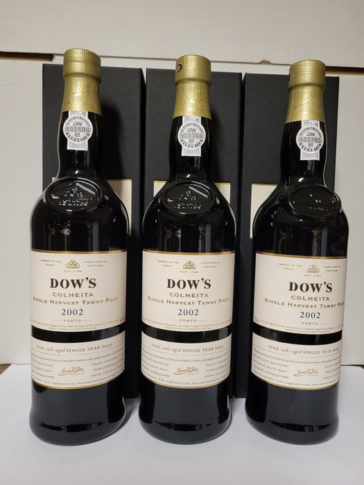 2002 Dow's Colheita Port - 3 Bottiglie (0,75 L)
