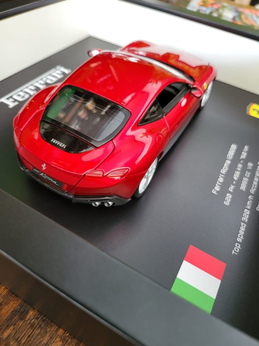 Image 3 of Decorative object - 3D Framed Ferrari Roma - Wheels in Frame