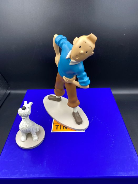 Tintin - Statuette Moulinsart 45922 - Tintin & Milou gymnastique - Le temple du soleil - (2004)