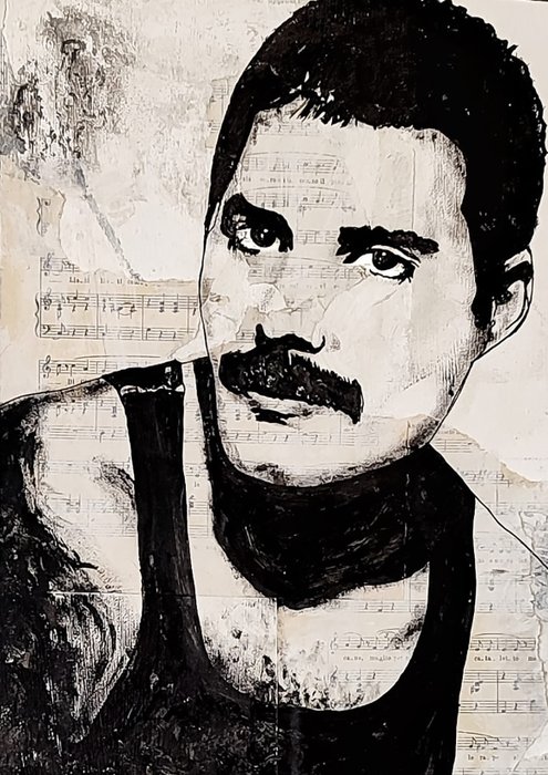 Freddie Mercury - Queen singer - Kunstwerk/ Gemälde - 2021/2021