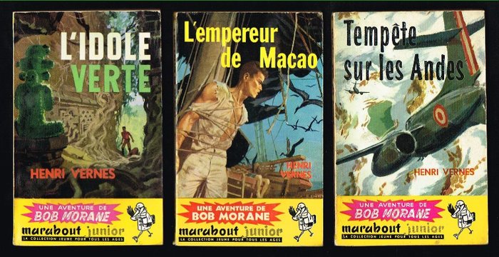 Bob Morane - 61 pockets Marabout-Junior - couvertures de Joubert e.a. - B - (1953/1967)