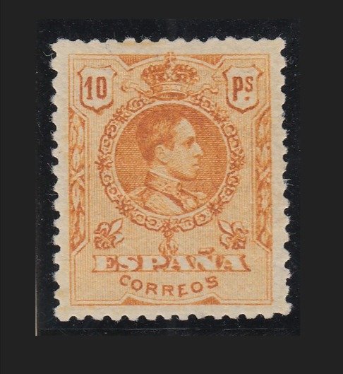 Spanje 1909/1922 - Alfonso XIII. Medallion Type. 10 Pts. Great centring. - Edifil nº 280