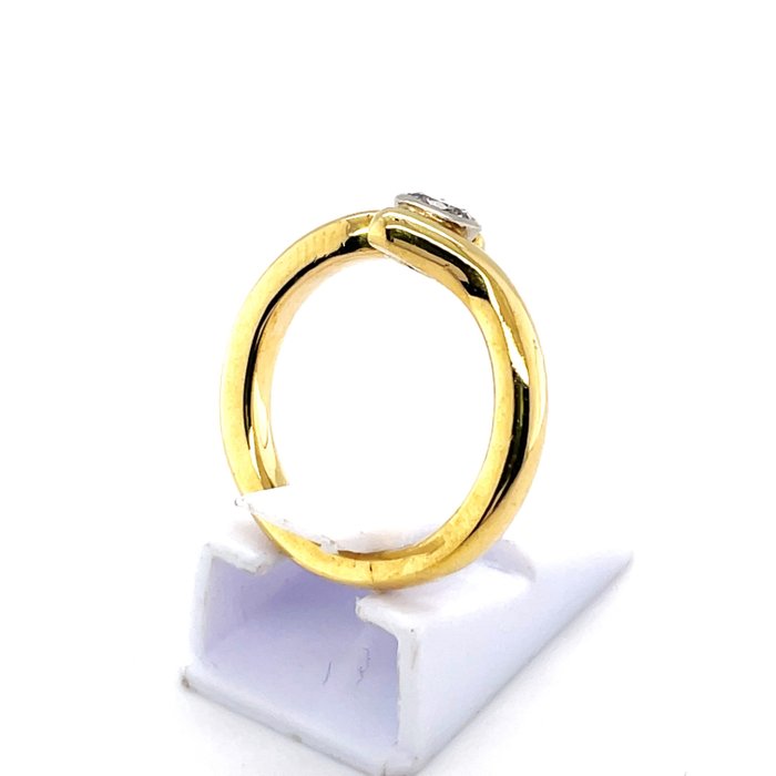Image 3 of 18 kt. Bicolour, Gold, White gold - Ring - 0.10 ct Diamond