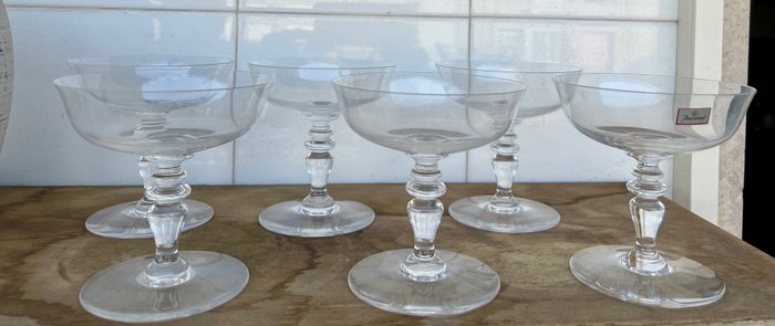 Baccarat - Champagne glass (6) - Vence - Crystal