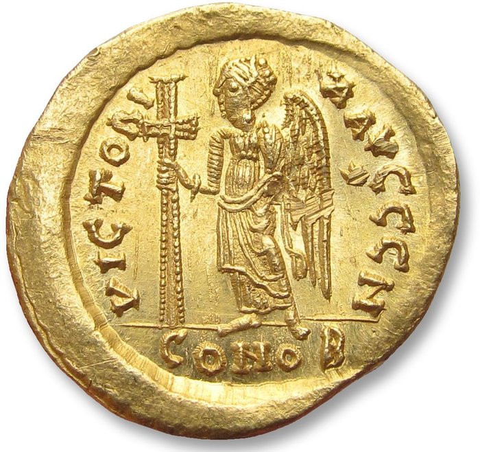 Byzantine Empire. Anastasius I (AD 491-518). Gold Solidus,  Constantinople mint 507-508 A.D. - officina N -