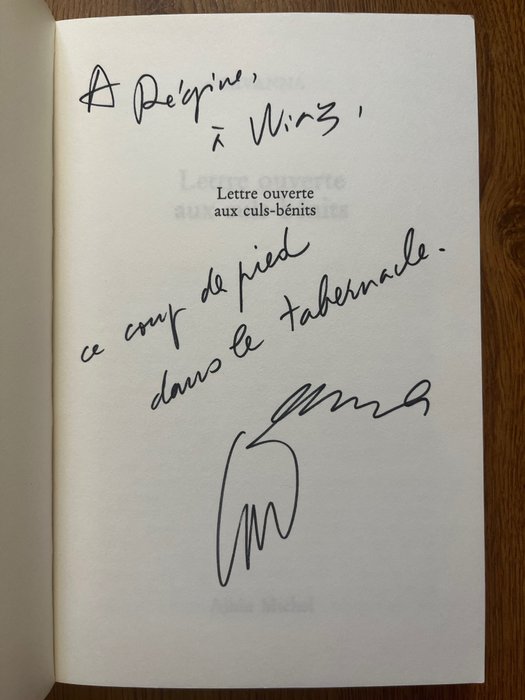 Signé; François Cavanna - Lettre ouverte aux culs bénits - 1994