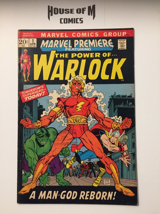 Marvel Premiere # 1  Origin of Warlock (Guardians of the Galaxy III movie) and Counter-Earth - 1st time called Warlock, previously Him. High Grade - Geniet - Eerste druk - (1972)