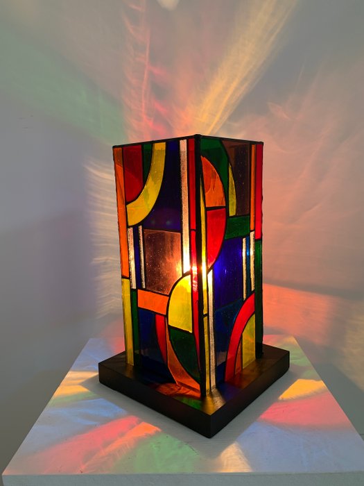 Asztali lámpa - Ólmozott üveg - Asztali lámpa ólmozott üvegből