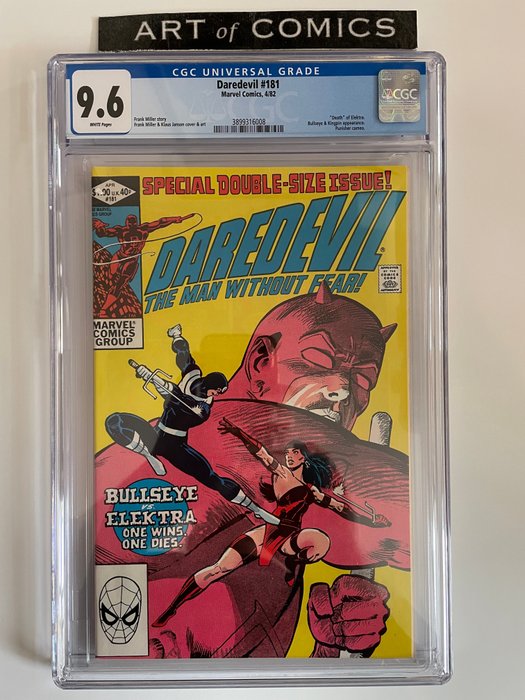 Daredevil #181 - Death Of Elektra Bullseye, Kingpin Appearance - CGC Graded 9.6 - Extremely High Grade - Key Book - White Pages - Softcover - Erstausgabe - (1982)