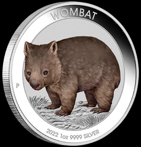 Australie. 1 Dollar 2022 - Wombat - Colorized im Blister - 1 Oz