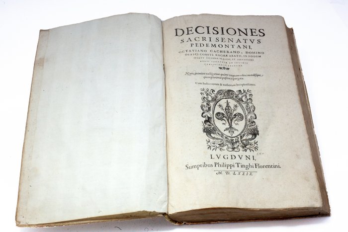Ottaviano Cacherano - Decisiones Sacri Senatus Pedemontani - 1579