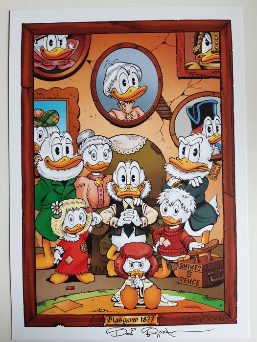 Uncle Scrooge - Hand Signed Print by Don Rosa - Glasgow 1877 - (2008)
