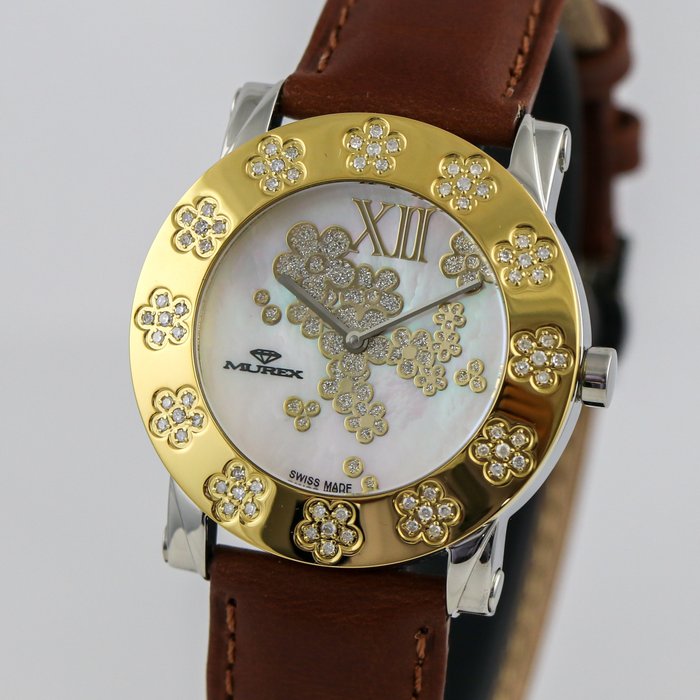 Image 2 of Murex - Swiss Diamond Watch - RSL953B-SGL-D-7 - Brown bracelet -"NO RESERVE PRICE" - Women - 2011-p
