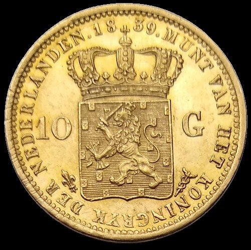 Niederlande. Willem I (1813-1840). 10 Gulden 1839