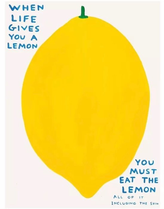 Preview of the first image of David Shrigley (1968) - When life gives you a lemon.