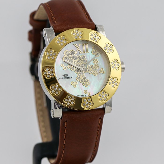 Image 3 of Murex - Swiss Diamond Watch - RSL953B-SGL-D-7 - Brown bracelet -"NO RESERVE PRICE" - Women - 2011-p