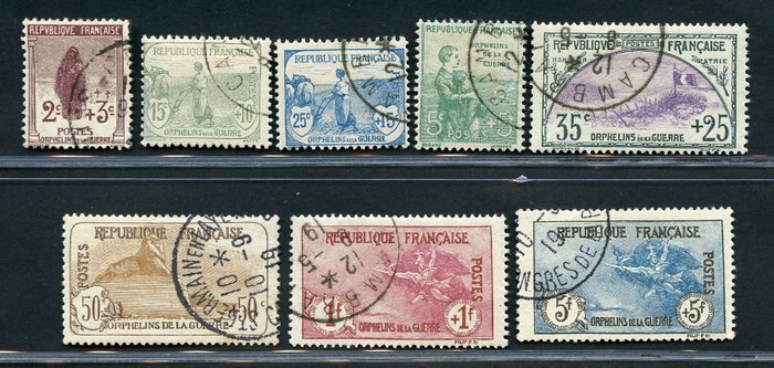 France 1917/1918 - Orphans – the first set - Unificato NN. 148/155