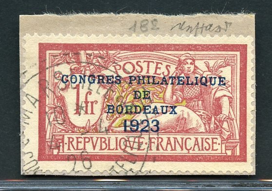 France 1923 - Congress of Bordeaux on fragment - Unificato N. 182