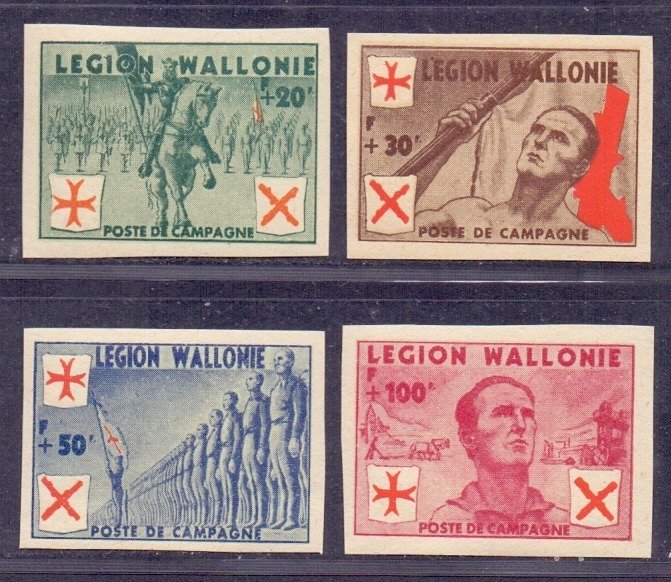 Belgien 1942 - Walloon Legion imperforate - OBP/COB E26/29