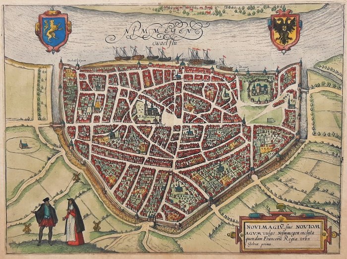 Paesi Bassi, Nijmegen; WJ Blaeu / L Guicciardini - Novimagiu, sive Noviomagum (...) - 1612