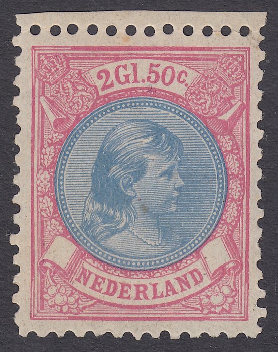 Nederland 1896 - Prinses Wilhelmina, met bemerking - NVPH 47
