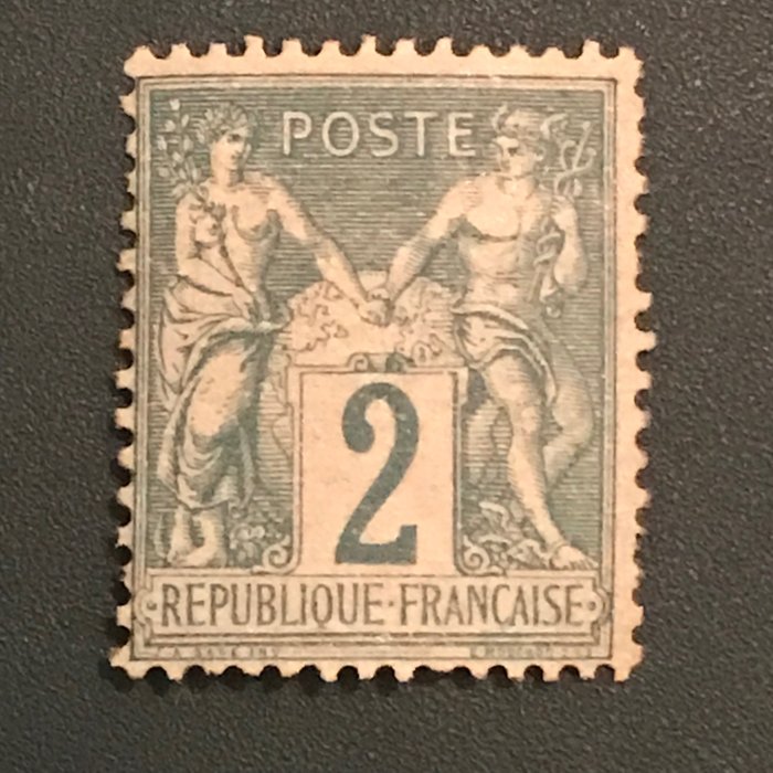 Frankreich 1876 - 2 centimes Sage type l - Yvert 62