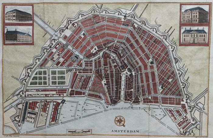 Paesi Bassi, Amsterdam; J.B. Elwe / C. Brouwer - Amsterdam - 1781
