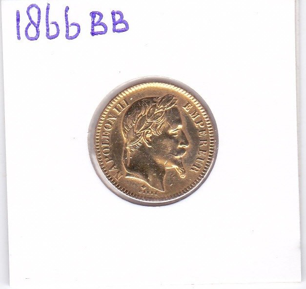 Francia. 20 Francs 1866 BB