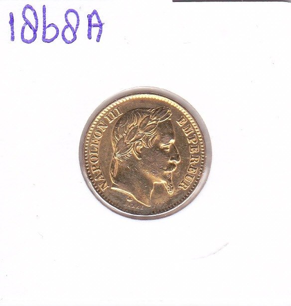 Frankrijk. 20 Francs 1868 A