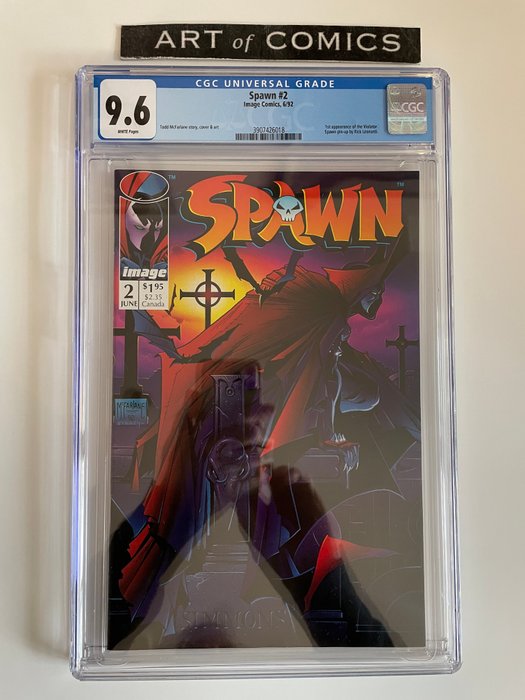 Spawn #2 - 1st Appearance Of The Violator - Spawn Pinup By Rick Leonardi - CGC Graded 9.6 - Extremely High Grade - White Pages!! - Brossura - Prima edizione - (1992)