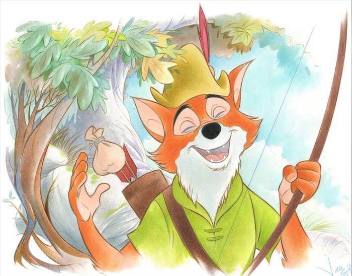 Disney's Robin Hood - Original Painting - Jaume Esteve - Signed