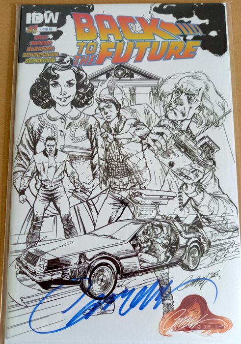 Back to the Future #1 - B&W Collectibles - Signed by J. Scott Campbell - Limited - Brossura - Prima edizione - (2015)