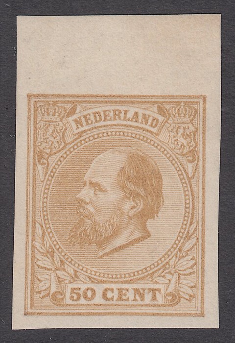 Pays-Bas 1872 - King Willem III imperforate - NVPH 27v