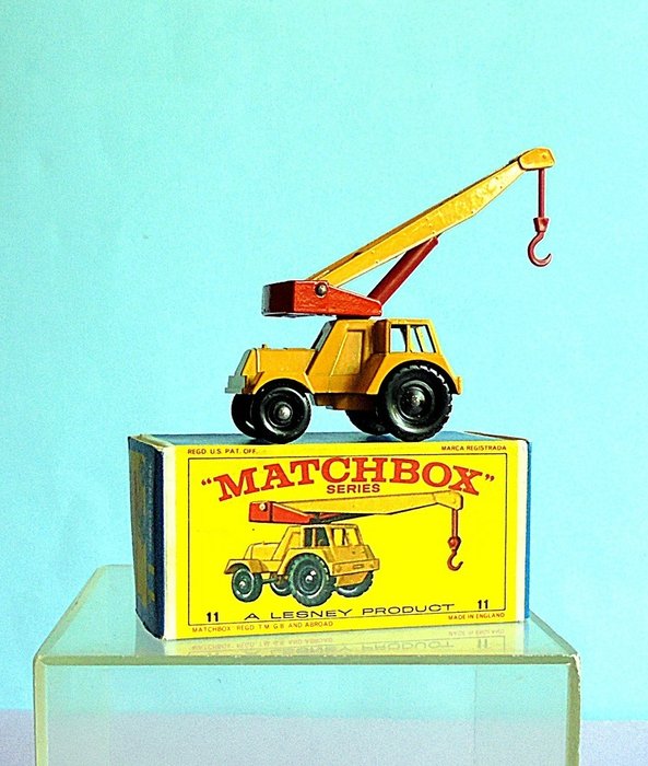 Matchbox - 1:85 - Taylor Jumbo Crane giallo e rosso - nr 11 met originele doos uit 1965